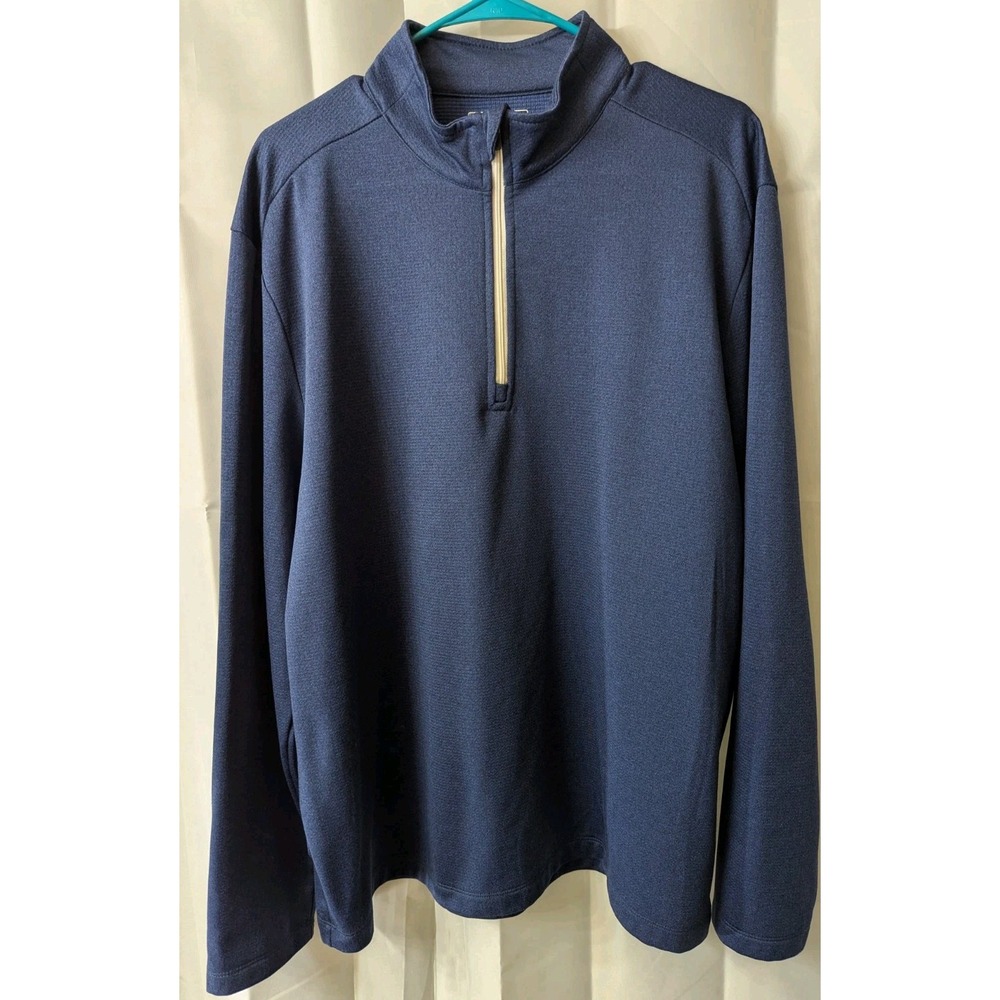 PGA Tour 1/4 Zip Pullover Mens Large Navy Long Sleeve Golf Jacket